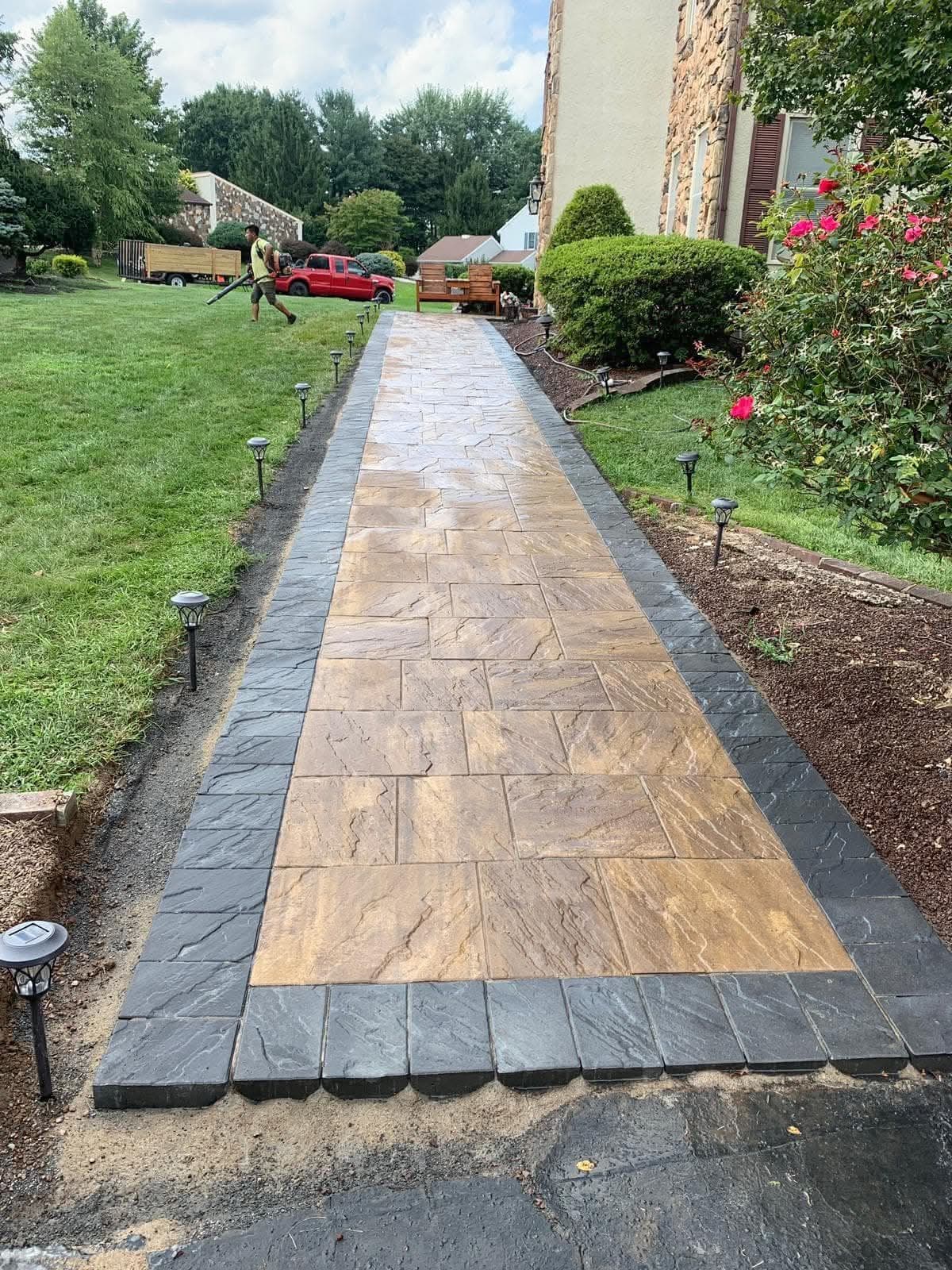 Gallery photos for Walkway Upgrade with Elegant Paver Kit: Image #1