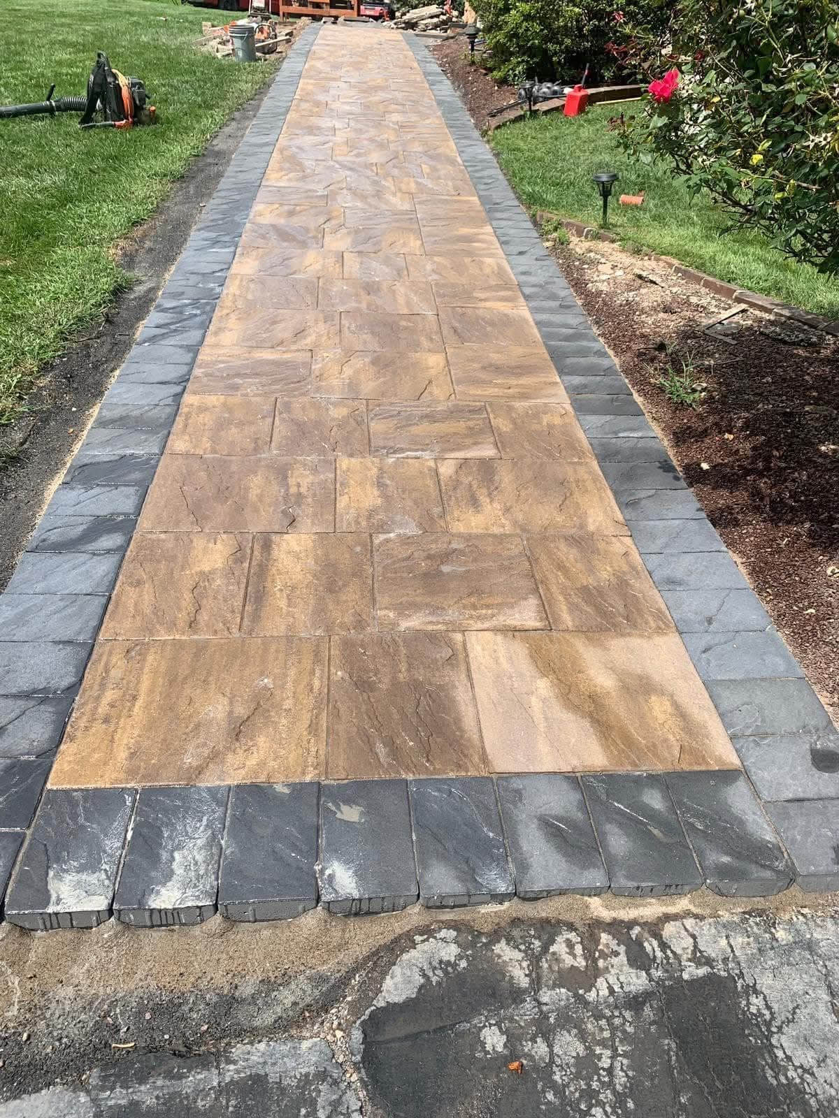Gallery photos for Walkway Upgrade with Elegant Paver Kit: Image #2