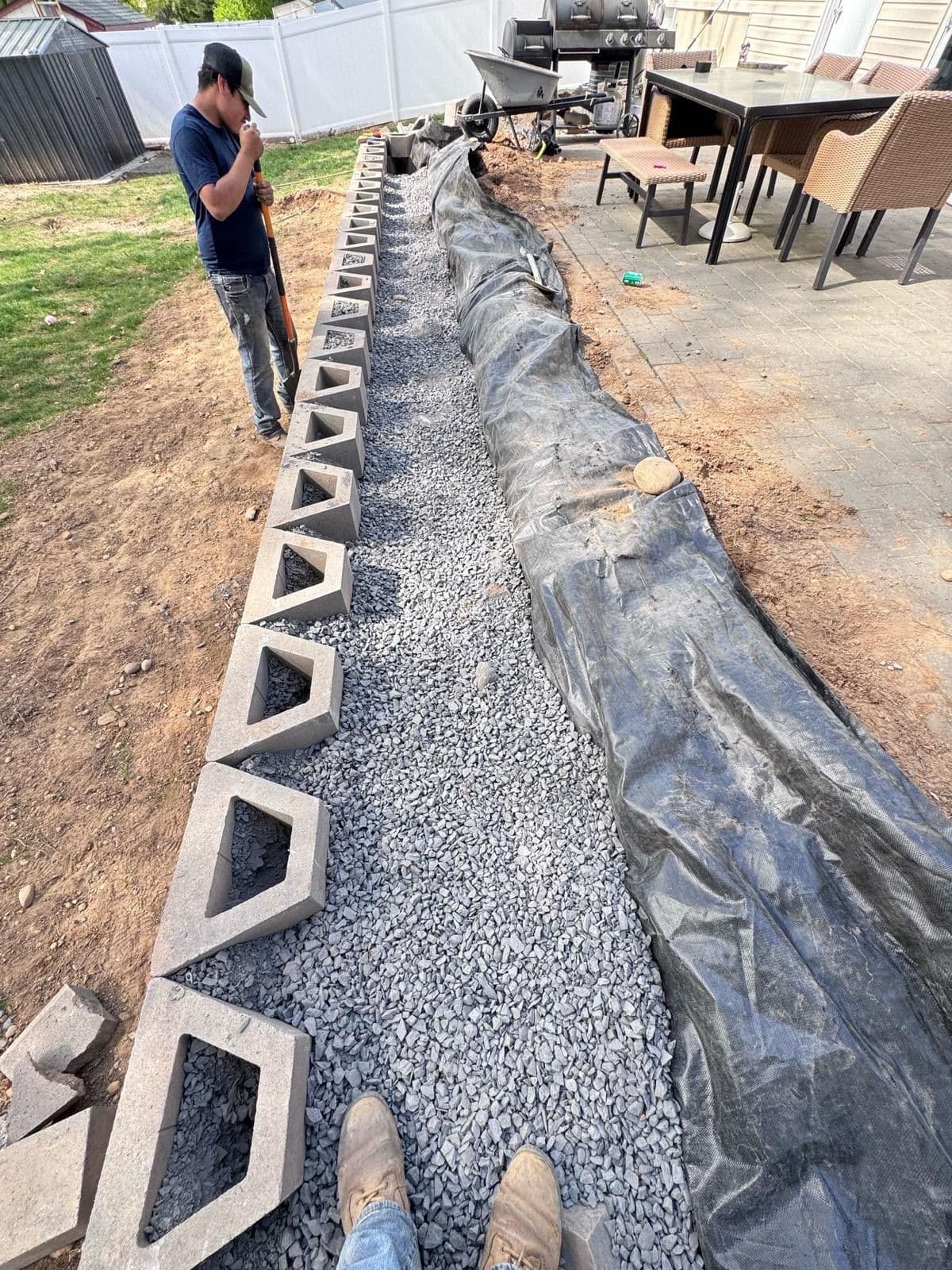 Gallery photos for Patio Transformation with Stylish Pavers and Lighting: Image #1