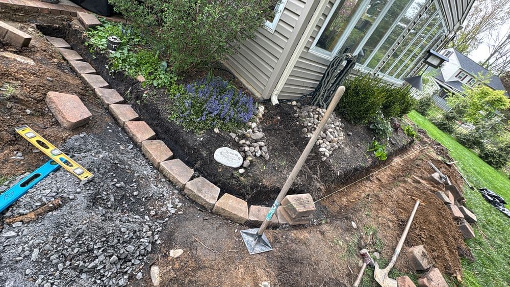 Gallery photos for Curved Paver Walkway and Border Wall Install in Doylestown: Image #4