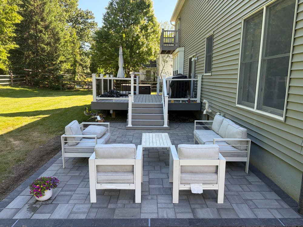 Gallery photos for Paver Patio Installation Turns a Bare Backyard into an Outdoor Living Space in Pipersville: Image #6