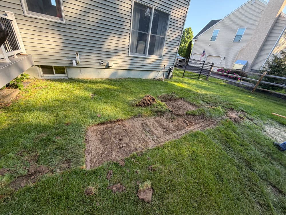 Gallery photos for Paver Patio Installation Turns a Bare Backyard into an Outdoor Living Space in Pipersville: Image #1