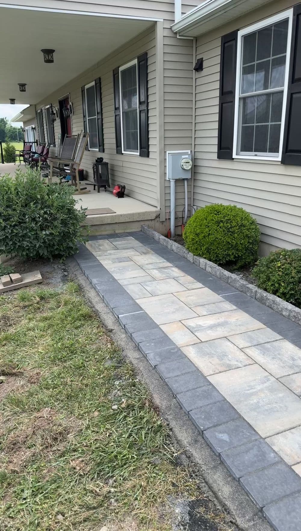 Gallery photos for Old Walkway Replaced With New Paver Pathways in Doylestown: Image #6