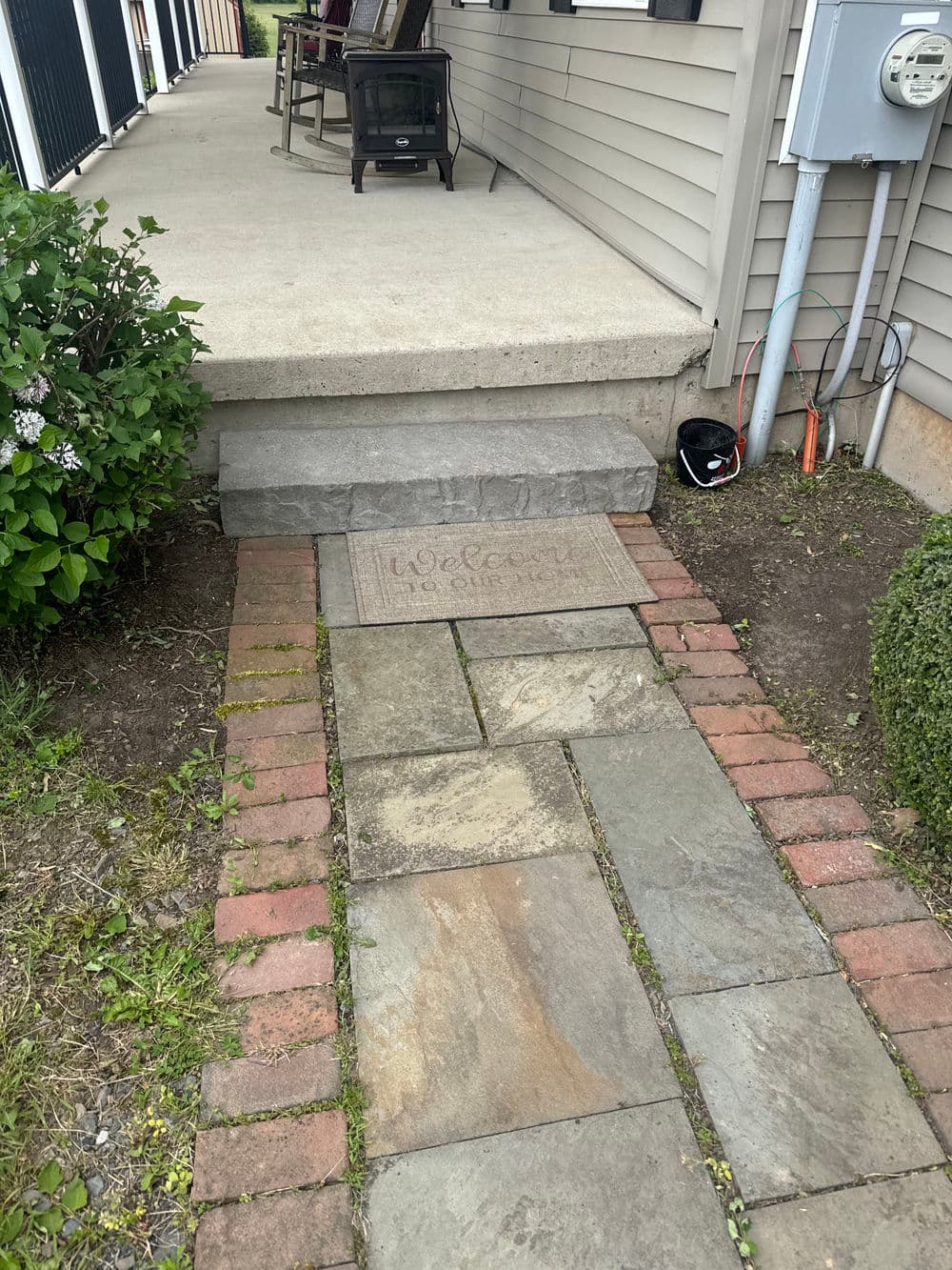 Old Walkway Replaced With New Paver Pathways in Doylestown image