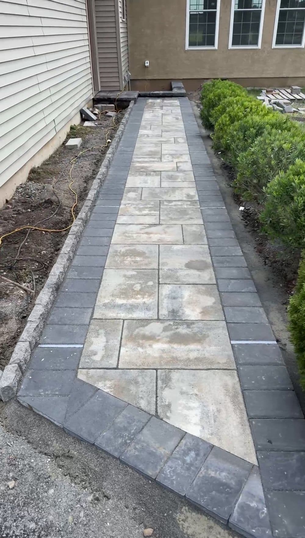 Gallery photos for Old Walkway Replaced With New Paver Pathways in Doylestown: Image #3
