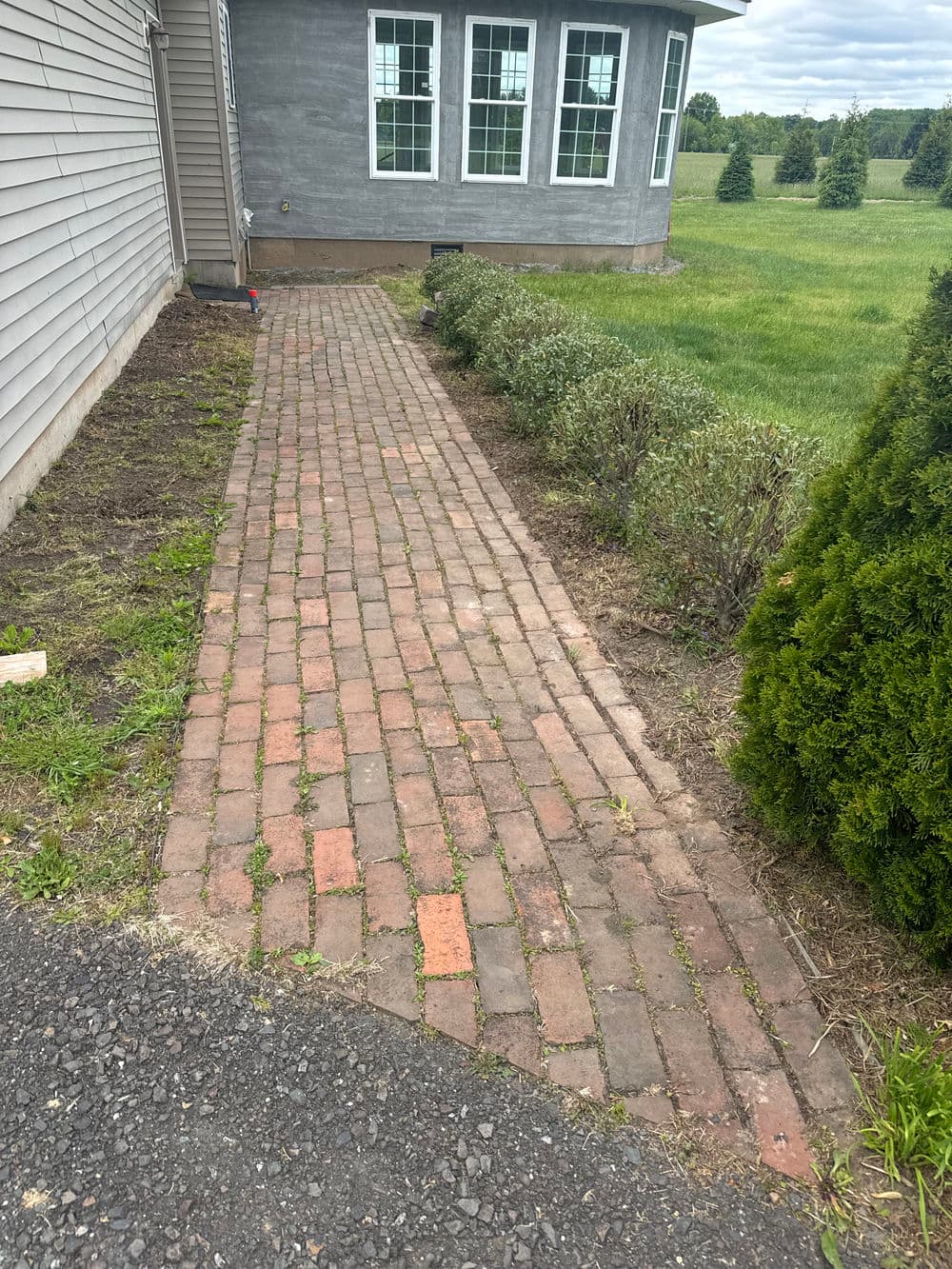 Gallery photos for Old Walkway Replaced With New Paver Pathways in Doylestown: Image #2