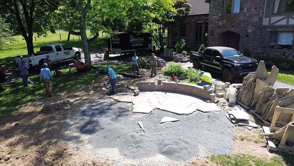 Gallery photos for Flagstone Patio, Retaining Wall and Entry Steps in Doylestown: Image #2