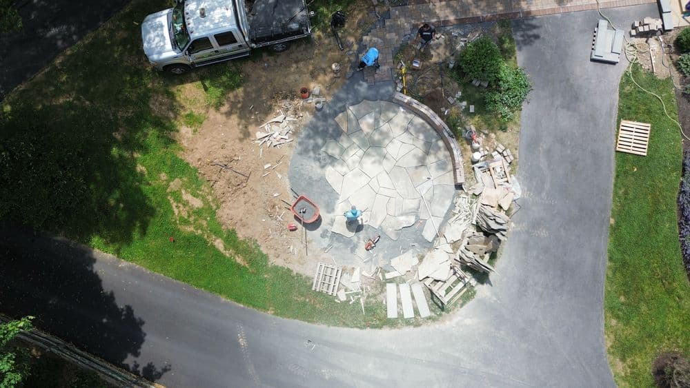 Gallery photos for Flagstone Patio, Retaining Wall and Entry Steps in Doylestown: Image #3