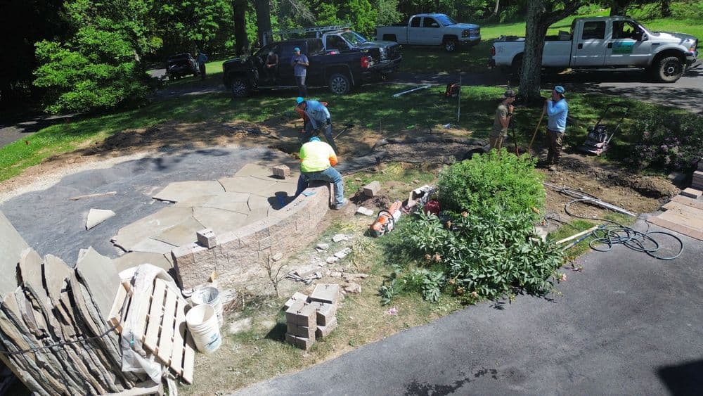 Gallery photos for Flagstone Patio, Retaining Wall and Entry Steps in Doylestown: Image #4