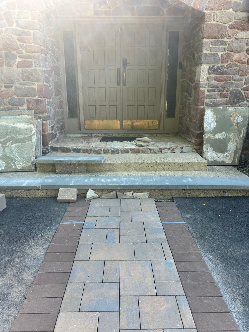 Gallery photos for Flagstone Patio, Retaining Wall and Entry Steps in Doylestown: Image #14