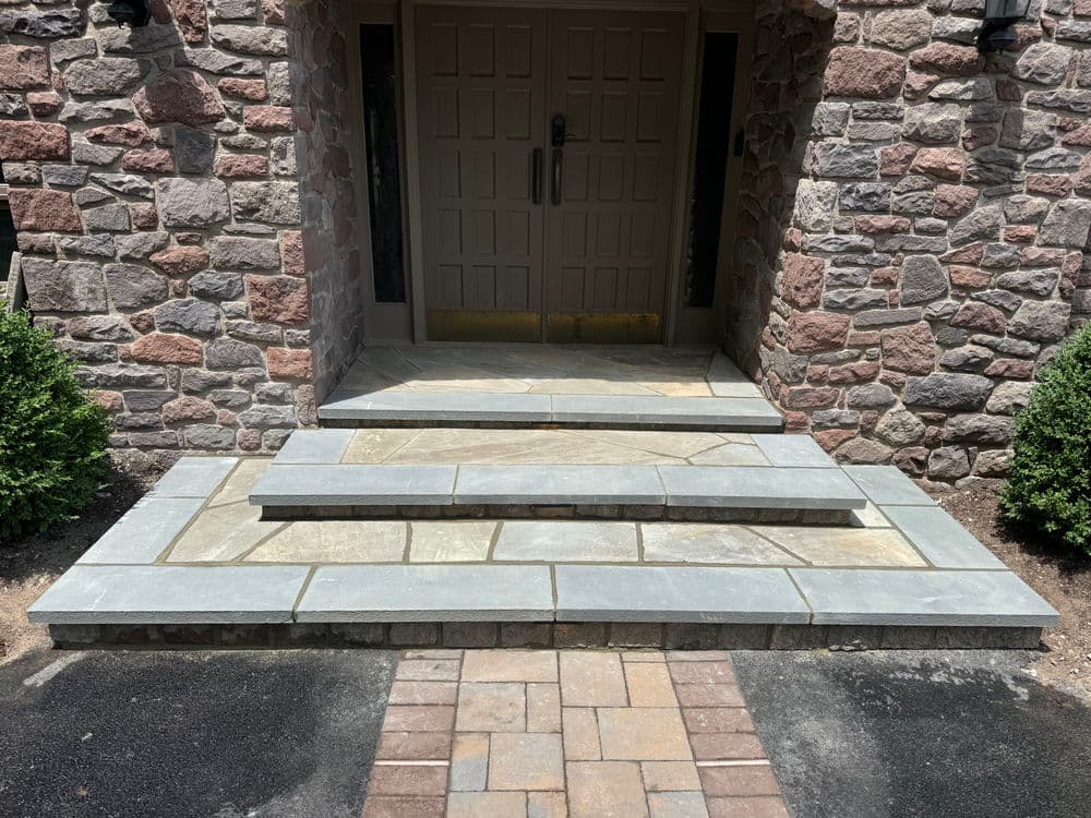 Gallery photos for Flagstone Patio, Retaining Wall and Entry Steps in Doylestown: Image #15