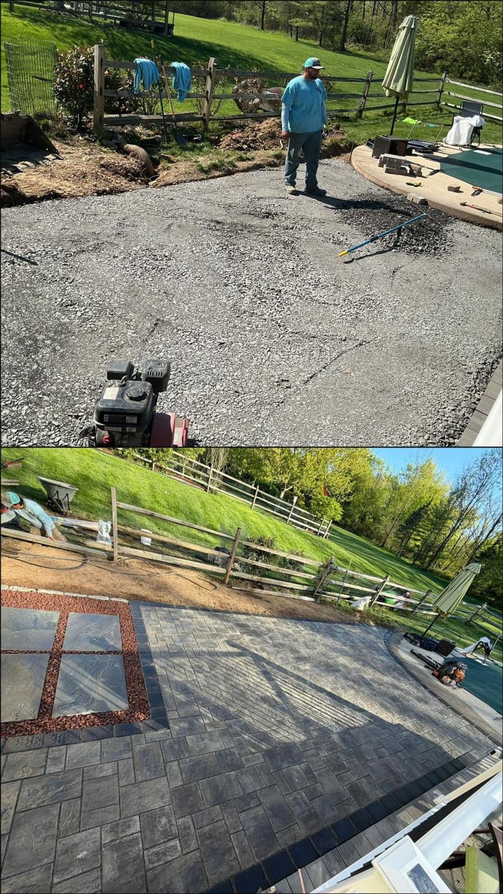 Backyard Patio and Paver Installation in Pipersville image