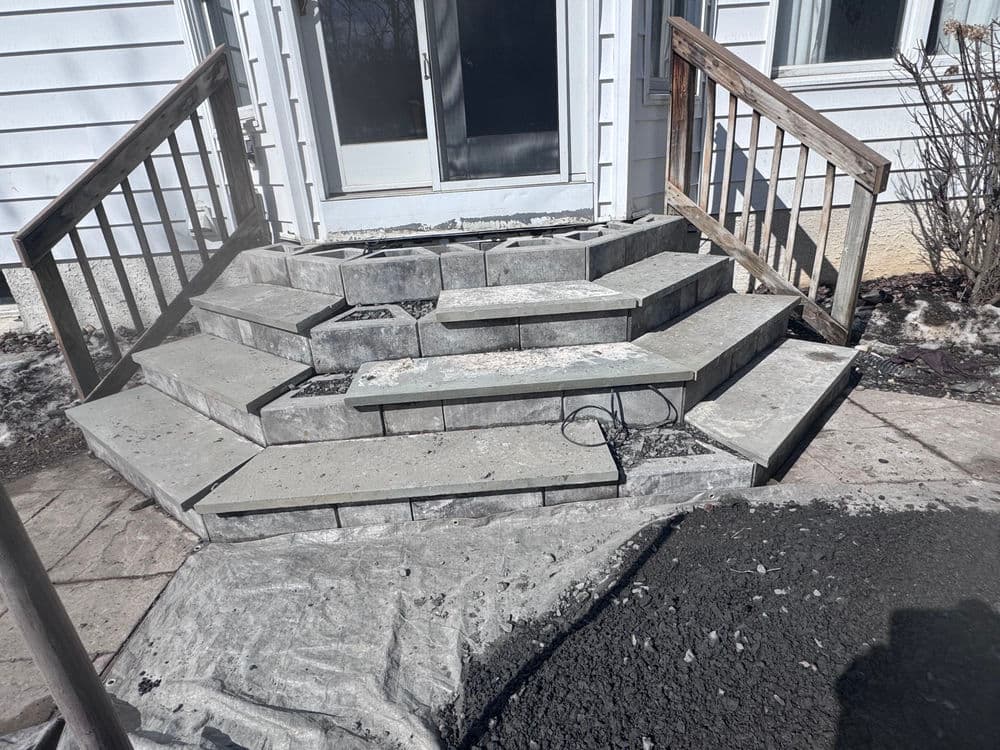 Gallery photos for Complete Hardscape Overhaul Steps Walkways and More in Pipersville PA: Image #3