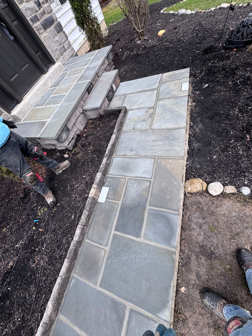 Gallery photos for Complete Hardscape Overhaul Steps Walkways and More in Pipersville PA: Image #12