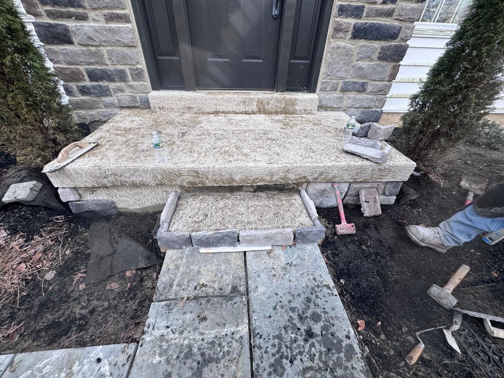 Gallery photos for Complete Hardscape Overhaul Steps Walkways and More in Pipersville PA: Image #9