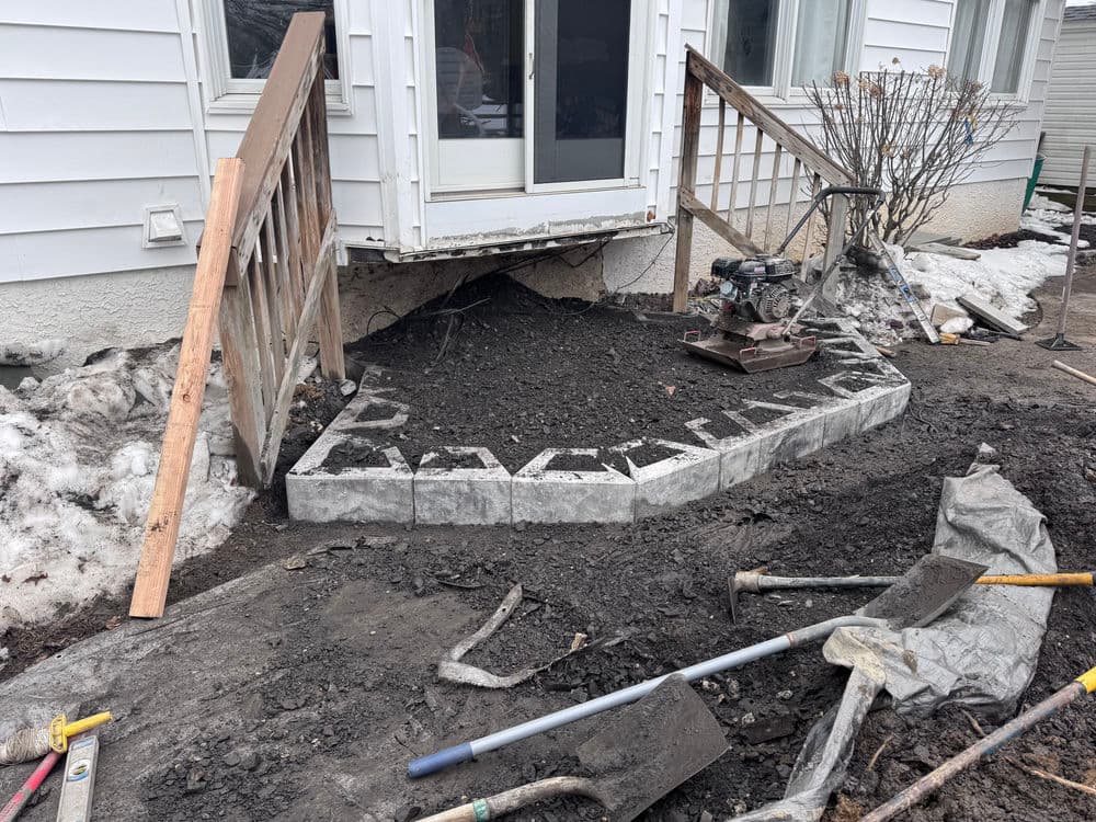 Gallery photos for Complete Hardscape Overhaul Steps Walkways and More in Pipersville PA: Image #1