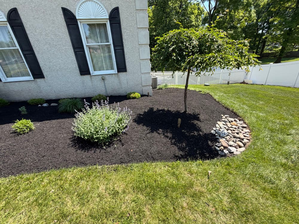 Gallery photos for Fresh Mulch and Bed Cleanup at a Holland PA Home: Image #3