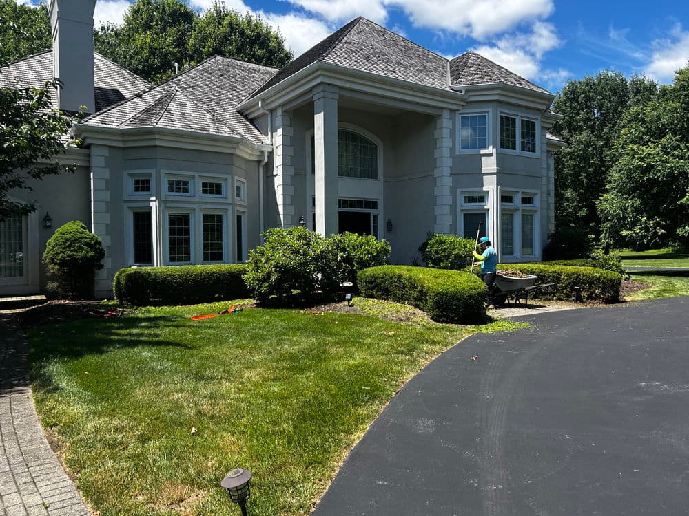 Full-Property Shrub Trimming and Mulch Refresh in Perkasie PA image