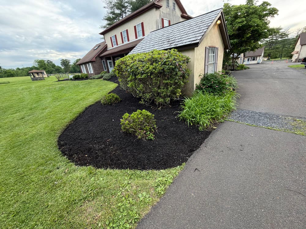 Gallery photos for Mulch Installation and Bed Cleanup Across Doylestown PA Properties: Image #2